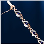 Bracelet russe en or. Bicolore