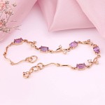 Gold bracelet Russian gold 585 in Germany Amethyst zirconia