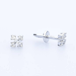 Boucles d'oreilles clous dorés 'Damier Damier'