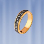 Obereg protective ring made of gold-plated silver 925