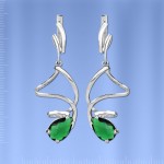 Серьги с кварцем. Серебро 925°