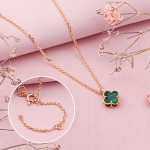 Collana in oro 585 malachite ⌀ 6 mm