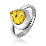 Stříbrný prsten s jantarem "Charm"