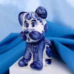 Perro de porcelana Gzhel