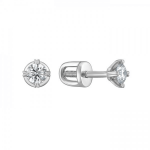 Boucles d'oreilles clous en or et diamants