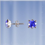 Stud earrings with zirconia