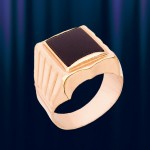 Pánský prsten z ruského červeného zlata