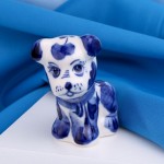 Gzhel porcelæn hund