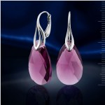 Oorbellen met Swarovski®-kristallen. Zilver
