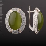 Серьги с Улекситом. Серебряное золото