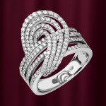 Gianni Lazzaro prstan iz belega zlata z diamanti