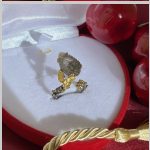 Позлатен сребърен пръстен с кварц