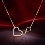 Russian rose gold necklace. Brilliants