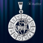 Znak zodiaka "Zaščitnik" - rusko srebro