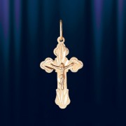 Cross pendant Russian gold