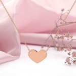 Ogrlica iz rožnatega zlata "Heartfelt"