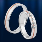 anillo de bodas. Bicolor