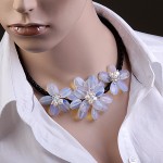 Collier. Moonstone and pearls