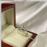 Серебряное кольцо «Весна». Зеленый кварц