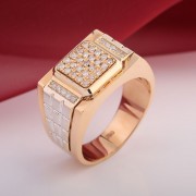 Мужское кольцо с бриллиантами. Биколор