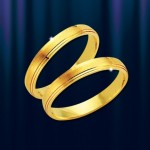 венчален пръстен. Пръстен от жълто злато 585