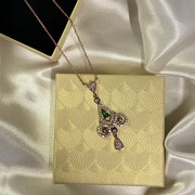 Vergoldete Halskette „Scheherazade“. Zirkonia