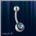 Piercing nombril en argent sterling