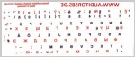 Pegatinas laminadas para teclado alemán-ruso