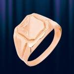 Muški prsten od ruskog crvenog zlata