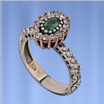 Серебряное кольцо. Фианит