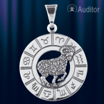 Zodiac sign "Aries" silver