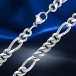 silver chain; -bracelet "Figaro 5+1"