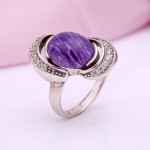 Ring with Charoite silver