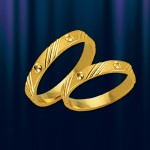 wedding ring. Yellow gold ring 585