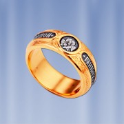 Защитное кольцо Оберег из позолоченного серебра 925 пробы.