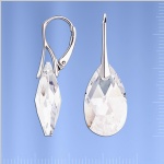 Auskari ar Swarovski® kristāliem. Sudrabs