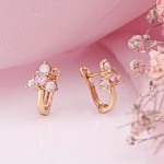 Anello per bambini in oro rosa 585 Zirconia