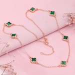 Collier en or 585 malachite