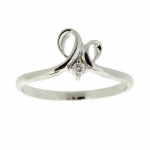 Gylden ring med diamant