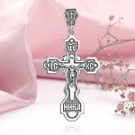 Colgante cruz de plata con crucifijo