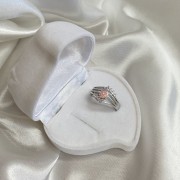 Silver ring "Tenderness". Opal & Cubic Zirconia