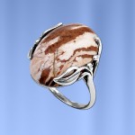 Ring with jasper silver