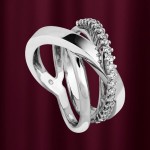 Gianni Lazzaro Mercury prsten od bijelog zlata s dijamantima