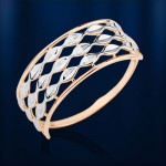 Gold ring. Bicolor