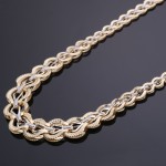 Necklace yellow gold white gold bicolor