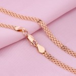 Łańcuszek i bransoletka w kolorze różowego złota