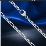 Серебряное колье и браслет "Фигаро 5+1"