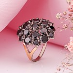 Silberring MIT Gold в Deutschland Kaufen Zirkonia