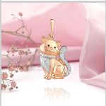 Gold pendant "Murka". Zirconia