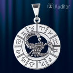 Semn zodiacal din argint rusesc „Scorpion”
